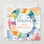 Boho Baby Dusche Custom Neutral Bohemisch Baby Save The Date (Vorderseite)