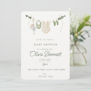 Boho Baby Dusche Einladung