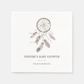 Boho Baby Dusche Modernes Party Serviette (Vorderseite)