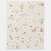 Boho Baby Dusche Personalisiert Fleece Blanket (Vorderseite)