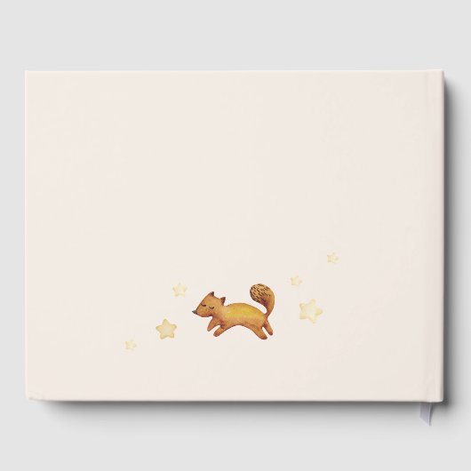 Boho Baby Dusche Wasserfarbe Regenbogen Gästebuch (Rückseite)