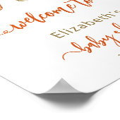 Boho Baby Dusche Willkommenspender Poster (Ecke)