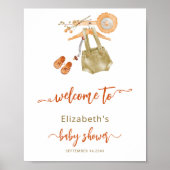 Boho Baby Dusche Willkommenspender Poster (Vorne)