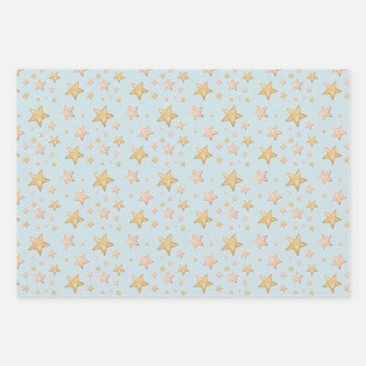 Boho Baby Duschwrapping Paper Geschenkpapier Set (Vorderseite 2)