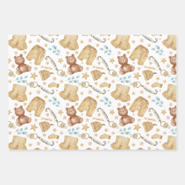 Boho Baby Duschwrapping Paper Geschenkpapier Set