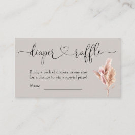 Boho Baby Duwer Diaper Raffle Begleitkarte