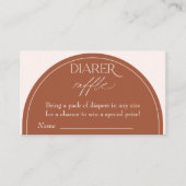 Boho Baby Duwer Diaper Raffle Begleitkarte (Vorderseite)