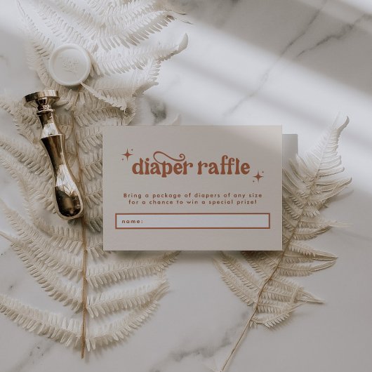 Boho Baby Duwer Diaper Raffle Begleitkarte