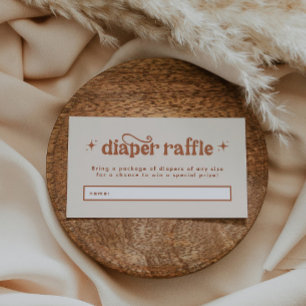 Boho Baby Duwer Diaper Raffle Begleitkarte
