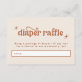 Boho Baby Duwer Diaper Raffle Begleitkarte (Vorderseite)