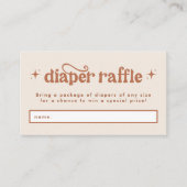 Boho Baby Duwer Diaper Raffle Begleitkarte (Vorderseite)