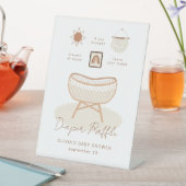 Boho Baby Duwer Diaper Raffle Kinderzimmer Sockelschild (In Situ)