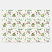 Boho Baby Elephant, Monkey, Lion Golf Baby Pattern Geschenkpapier Set (Vorderseite)