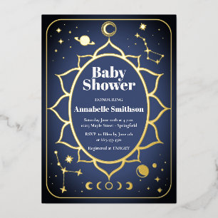 Boho-Baby-Empfängnis Folieneinladung