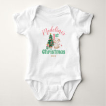 Boho Baby Erste Weihnacht mit Name Rabbit Tree