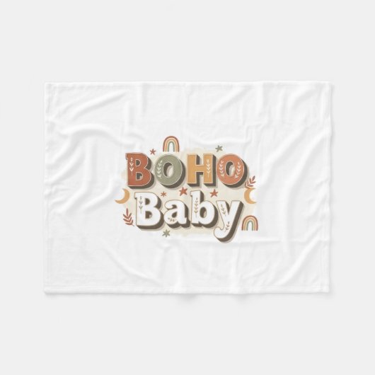 Boho Baby Fleece blanket (Vorderseite (Horizontal))