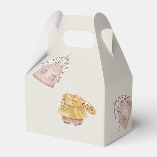 Boho Baby Girl Clothes Cream Baby Dusche Geschenkschachtel (Rückseite)