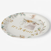 Boho Baby Girl Dress Outfit Pappteller (Schrägansicht)