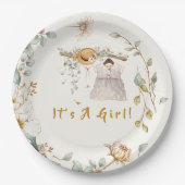 Boho Baby Girl Dress Outfit Pappteller (Vorderseite)