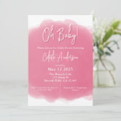Boho Baby Girl Duwer Einladung (Stehend Vorderseite)