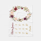 Boho Baby Girl Milestone Monthly Baby Blanket Fleecedecke (Vorderseite)