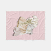 Boho Baby Girl Outfit mit Elephant | Rosa Kinderzi Fleecedecke (Vorderseite (Horizontal))