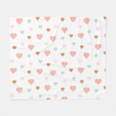 Boho baby Girl pastel Liebe Herz Kinderzimmer Fleecedecke (Vorderseite (Horizontal))