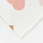 Boho baby Girl pastel Liebe Herz Kinderzimmer Fleecedecke (Ecke)