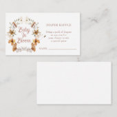 Boho Baby in Bloom Baby Duschdusche Windeln Raffel Begleitkarte (Vorne/Hinten)