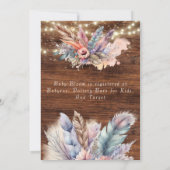 Boho Baby in Bloom Baby Dusche Einladung (Rückseite)