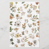 Boho Baby in Bloom Baby Dusche Kinderbetreuung Flyer (Hinten)