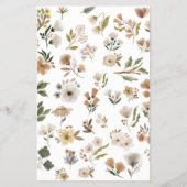 Boho Baby in Bloom Baby Dusche Kinderbetreuung Flyer (Hinten)