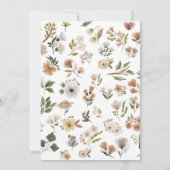 Boho Baby in Bloom Baby Girl Shower Einladung (Rückseite)