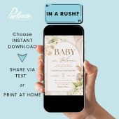 Boho Baby in Bloom Baby Shower Pampas Floral Einladung