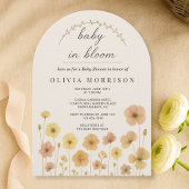 Boho Baby In Bloom Floral Baby Shower Einladung