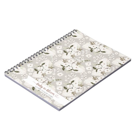 Boho Baby in Bloom Letters to Baby Journal Noteboo Notizblock (Linke Seite)