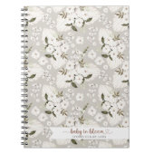 Boho Baby in Bloom Letters to Baby Journal Noteboo Notizblock (Vorderseite)