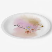 Boho Baby in Bloom Pappteller (Schrägansicht)