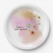 Boho Baby in Bloom Pappteller (Vorderseite)