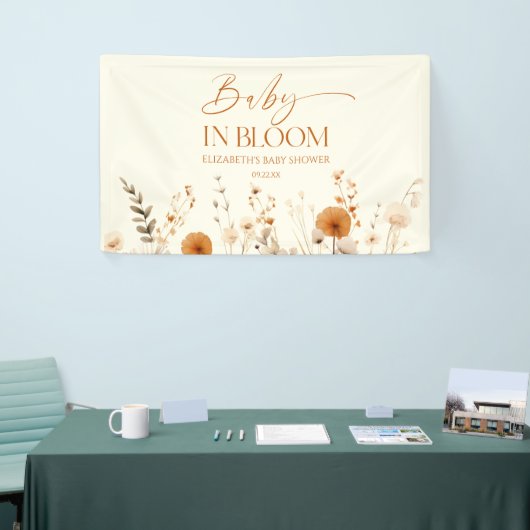 Boho Baby in Bloom Wildblume Babydusche Banner (Messeveranstaltung)