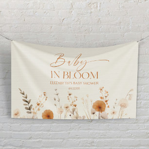 Boho Baby in Bloom Wildblume Babydusche Banner