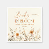 Boho Baby in Bloom Wildblume Babydusche Serviette (Vorderseite)