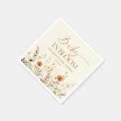 Boho Baby in Bloom Wildblume Babydusche Serviette (Ecke)