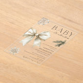 Boho Baby it's cold outside coquette bow shower Acryleinladungen (Ablage )