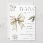 Boho Baby it's cold outside coquette bow shower Einladung (Vorderseite)