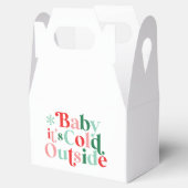 Boho Baby It's Cold Outside Weihnachtsretro Schrif Geschenkschachtel (Geöffnet)