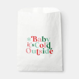 Boho Baby It's Cold Outside Weihnachtsretro Schrif Geschenktütchen