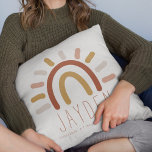 Boho Baby Kinderzimmer Girl Birth Stats Name Kissen<br><div class="desc">Boho-inspiriert Regenbogenbaby Kinderzimmer Kissen mit Namen und Geburtsdaten. Dieser Bohemische Regenbogen mit Textkissendesign ist ideal für ein Boho Baby Kinderzimmer oder Kinderzimmer. Das Kopfkissen mit Vorname, Geburtsdatum, Gewicht und Länge des Kindes individuell anpassen. Wenn Sie zusätzliche Informationen haben, die Sie hinzufügen möchten - kontaktieren Sie mich über den unten stehenden...</div>