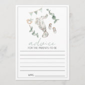 Boho Baby Kleider Dusche Kinderbetreuung Eltern Hinweiskarte (Vorderseite)