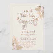 Boho Baby Kleidung Neutral Baby Dusche Einladung (Vorne/Hinten)